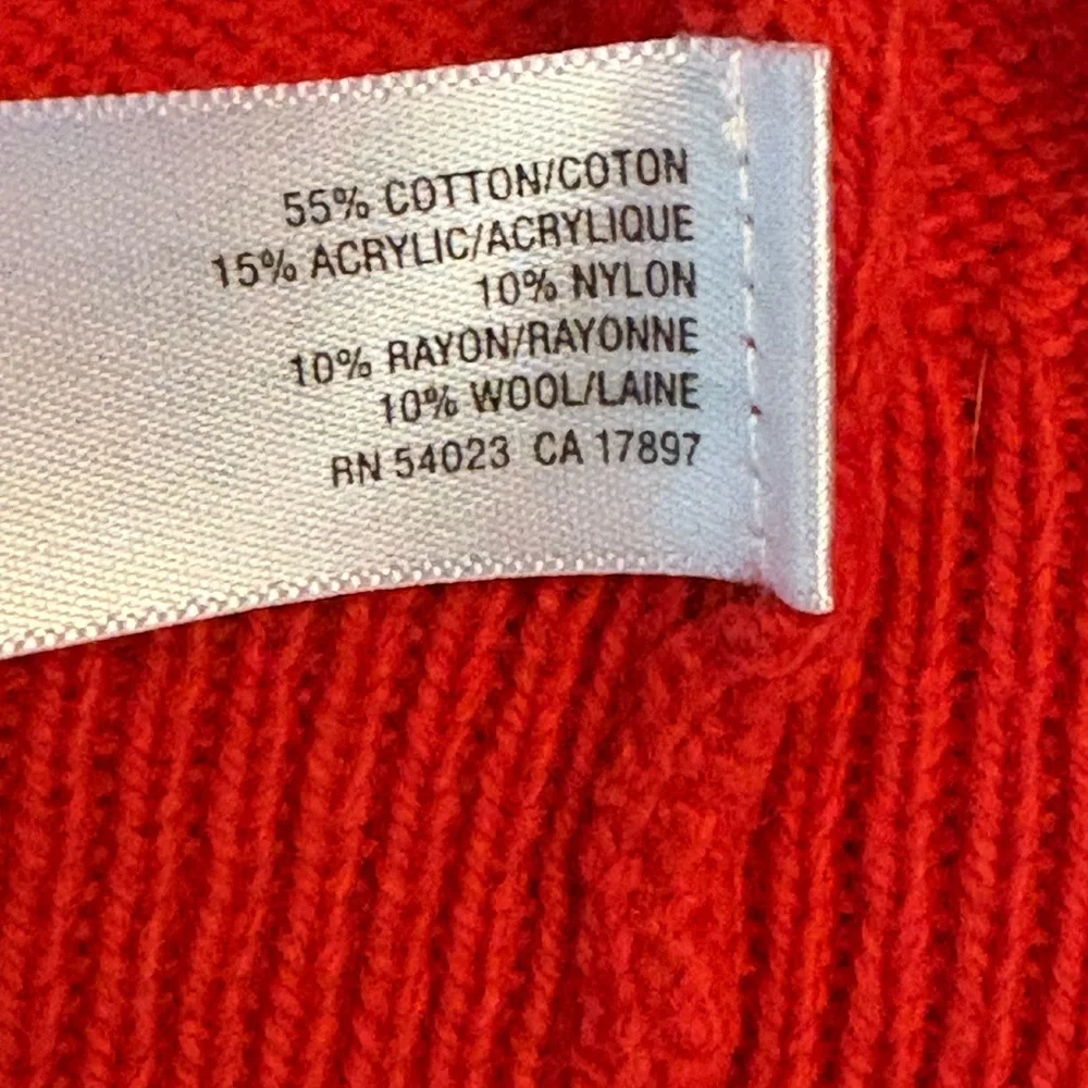 Old Navy Retro Vibrant Red Knit Cardigan NWOT